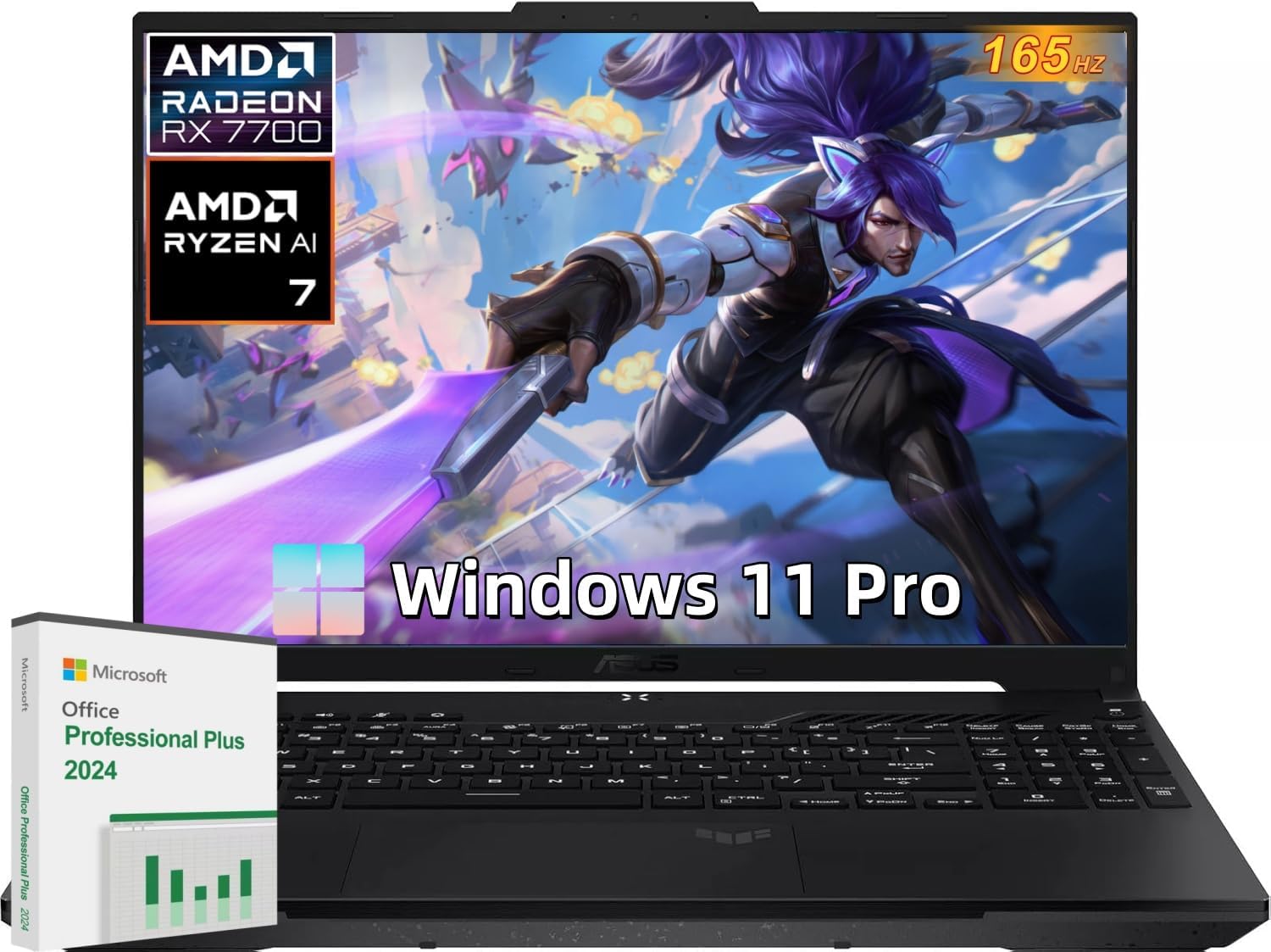 ASUS TUF A16 Gaming Laptop with Ryzen 7 and Office 2024 License