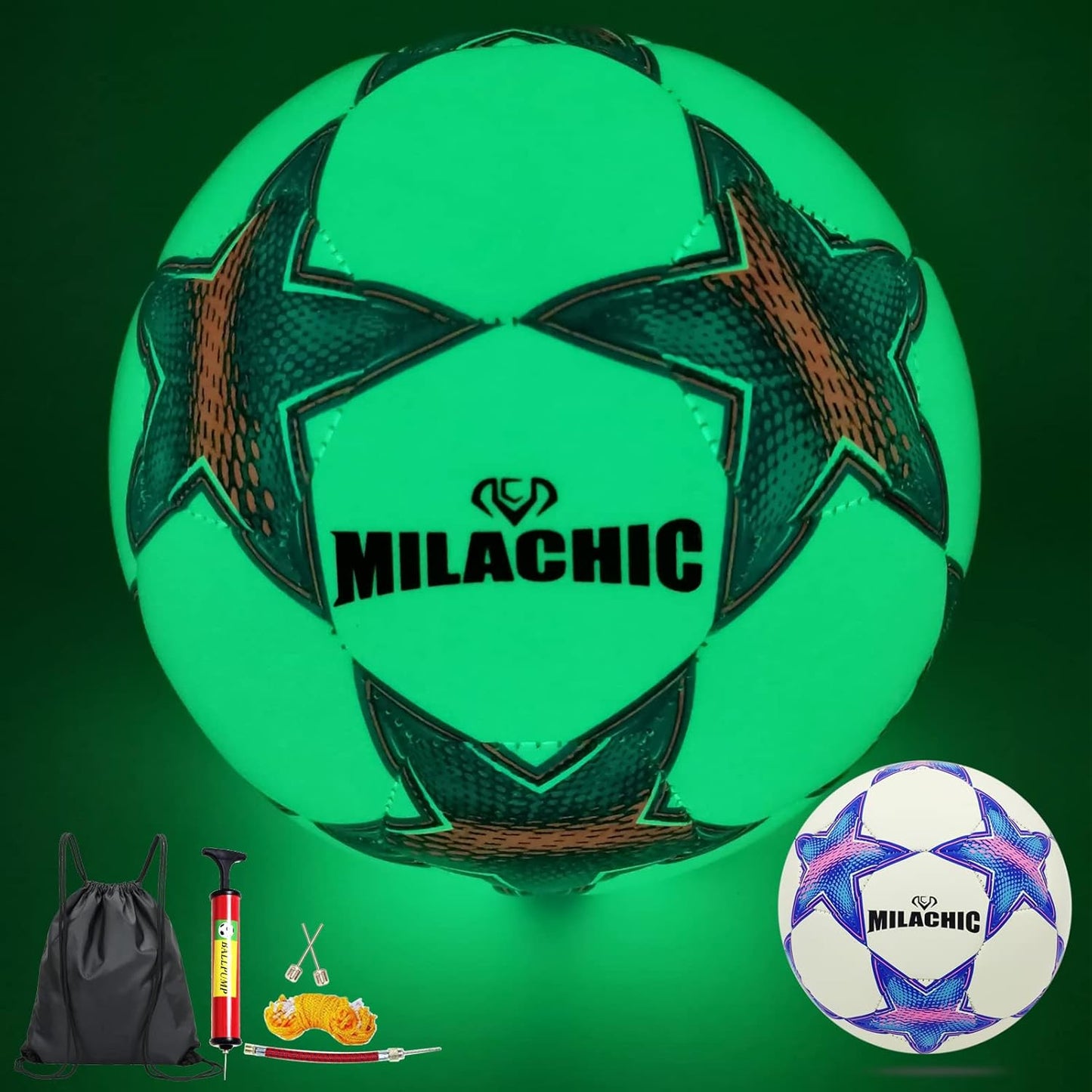 Glow in The Dark Soccer Ball for Night Games and Training