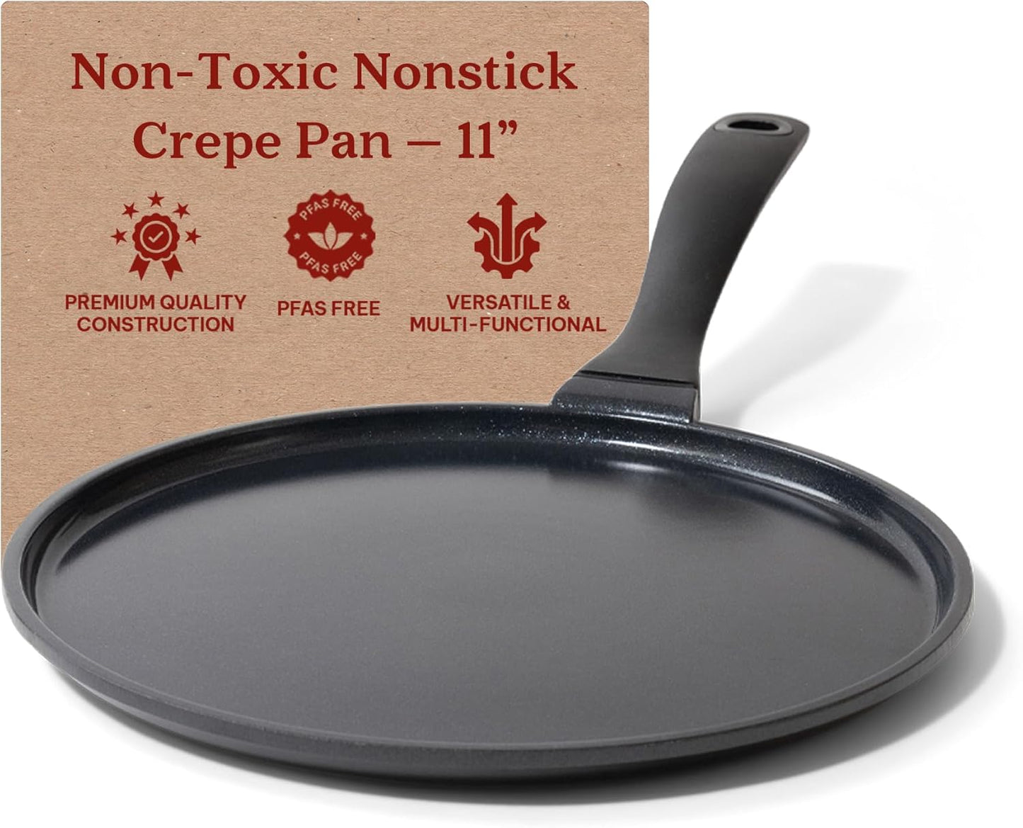 Alva 11 Ceramic Nonstick Griddle Pan - PFAS, PFOA, PTFE Free - Versatile, Safe & Stylish
