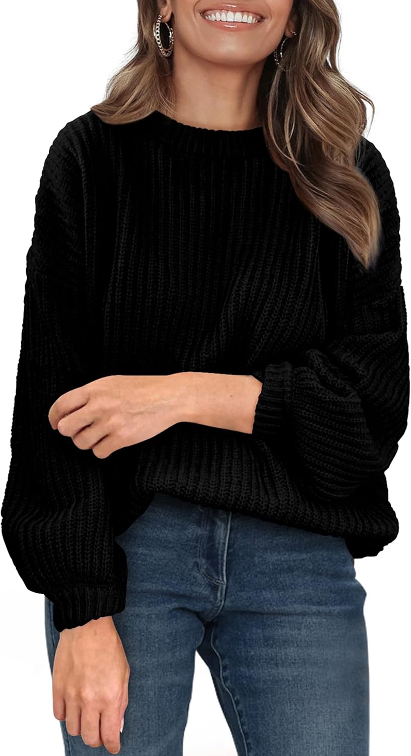 Fall Sweaters for Women 2025 Fashion Long Sleeve Knit Tops