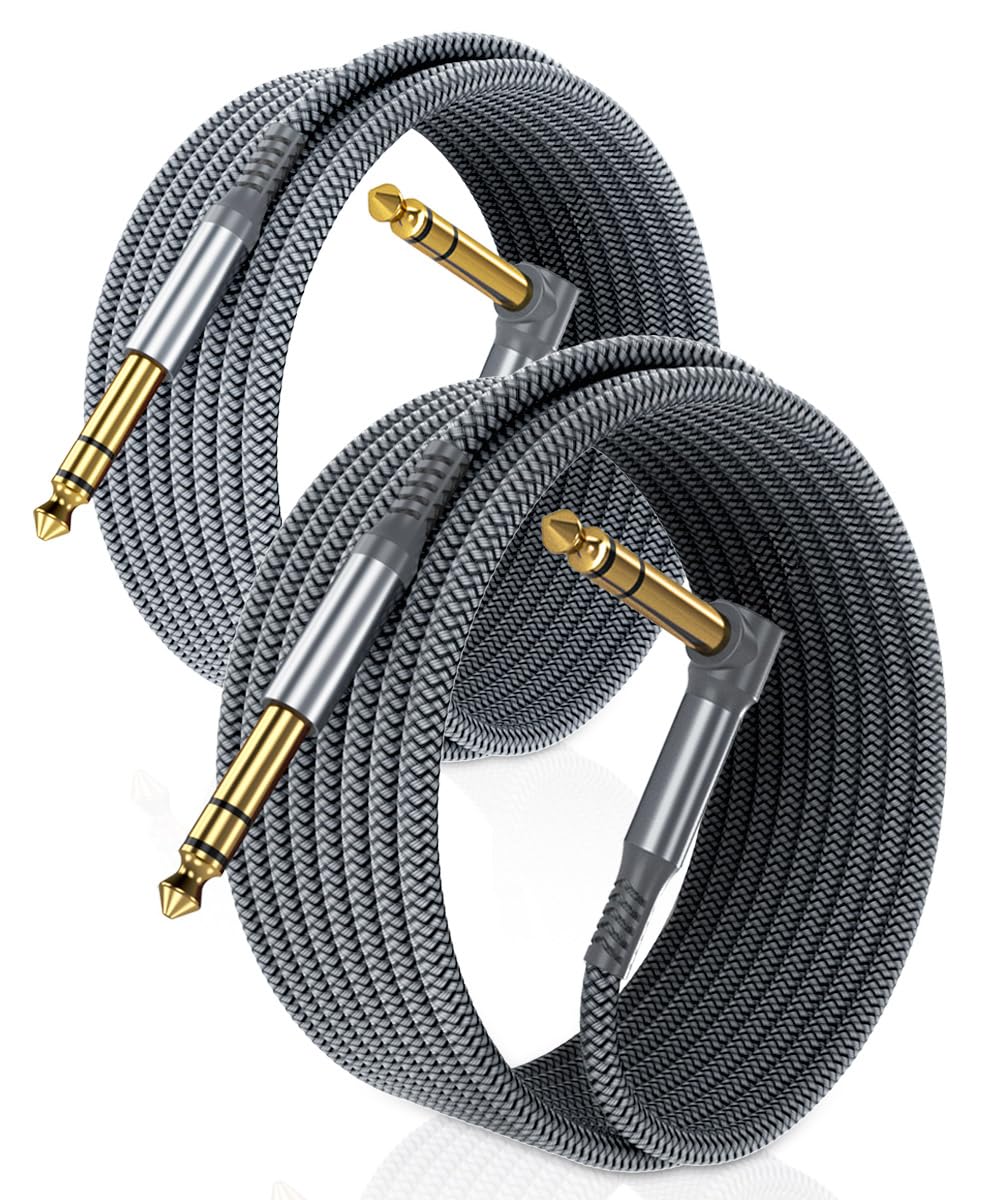 RUXELY 10FT Instrument Cable 2-Pack - Ultimate Connection for Music Gear