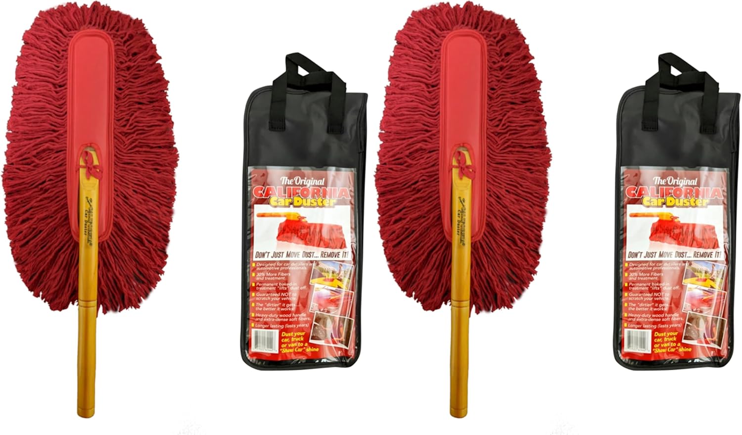 California Car Duster 62442 Standard Duster with Wooden Handle