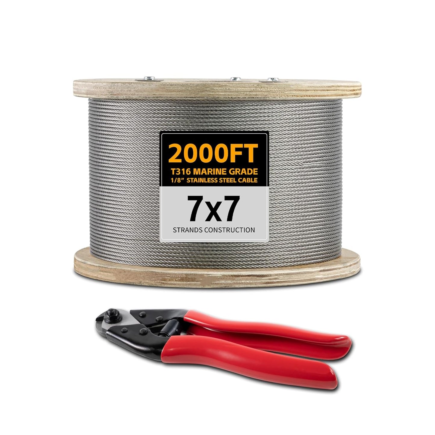 1/8 Stainless Steel Cable for Deck Railing and DIY Projects