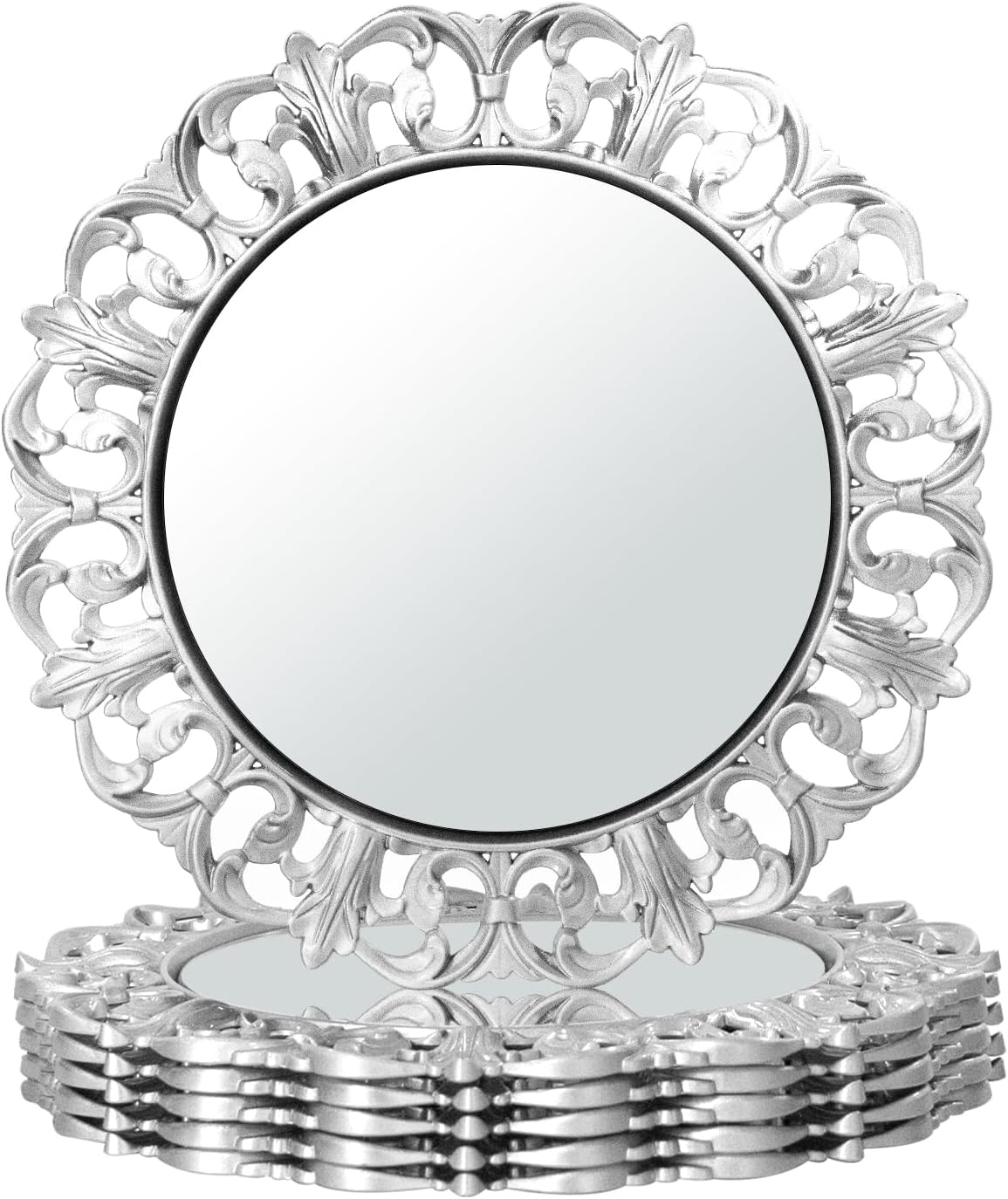 Set of 6 13 Silver Charger Plates for Elegant Table Settings