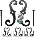 Shutter Dogs S Style 6.5 in Cast Iron Tiebacks - Vintage Look