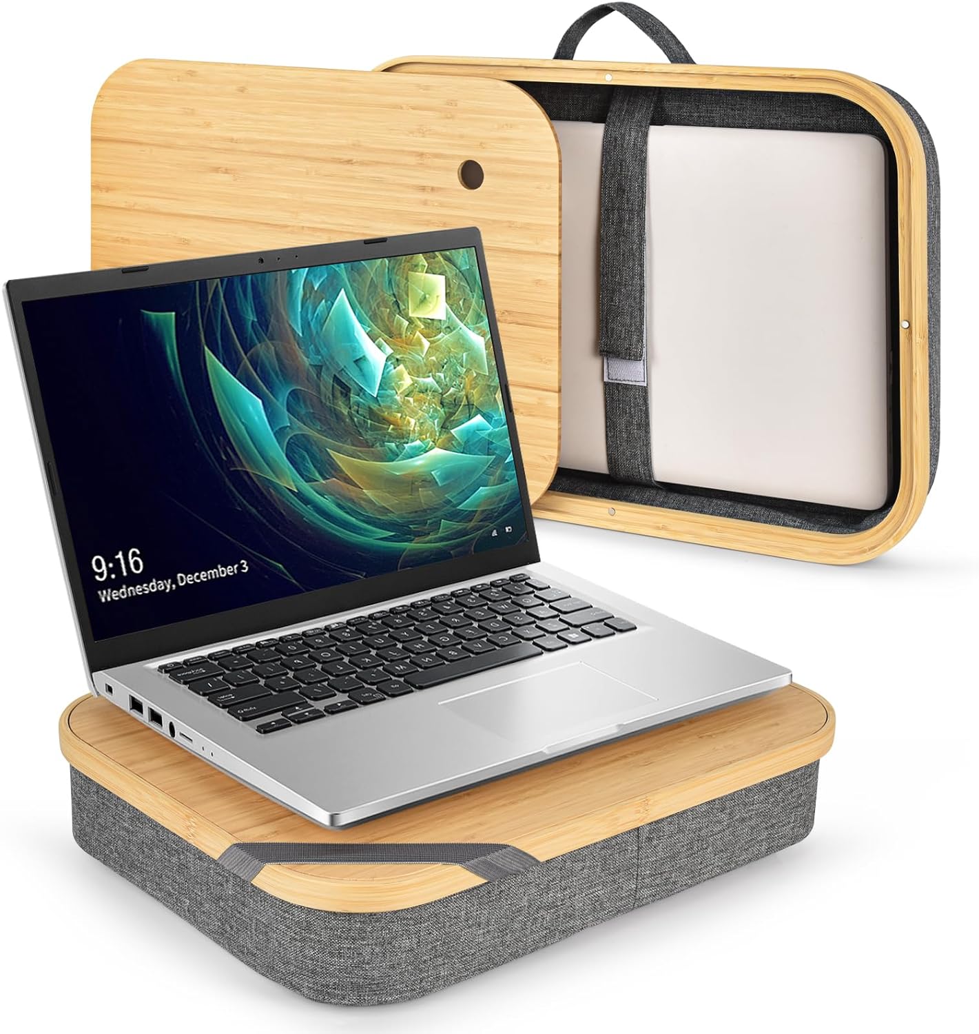 Portable Bamboo Lap Desk: Work & Relax Anywhere