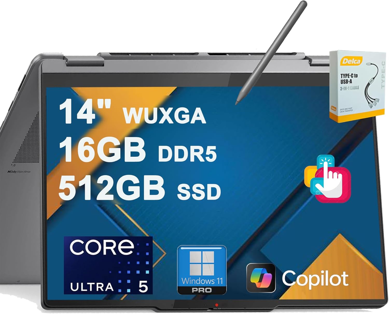 Lenovo Yoga 7 2-in-1 Laptop with 14in OLED Touch Display