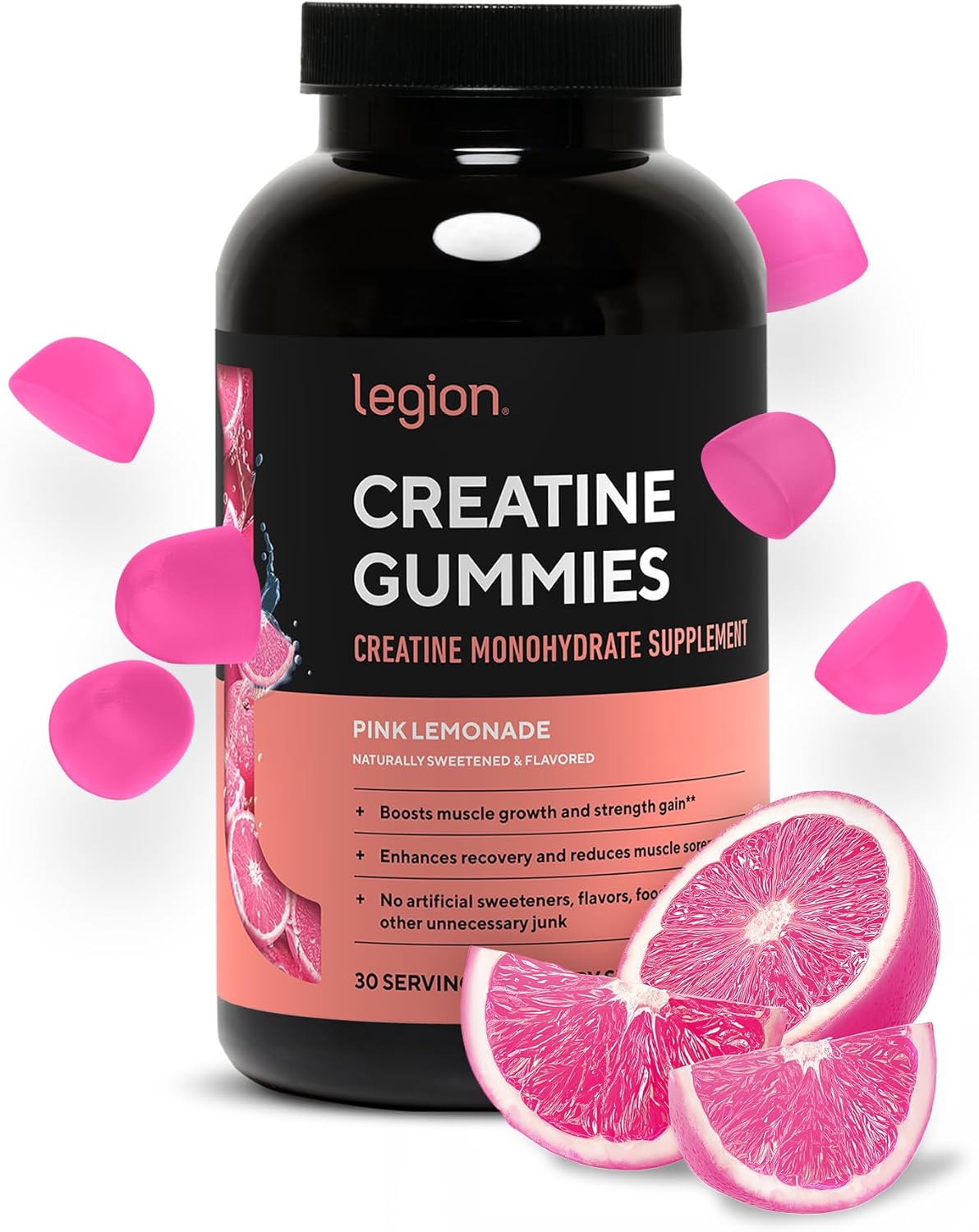 LEGION Creatine Monohydrate Gummies for Muscle Gain & Recovery