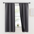 NICETOWN Grey 100% Blackout Lined Curtains - Complete Light Block