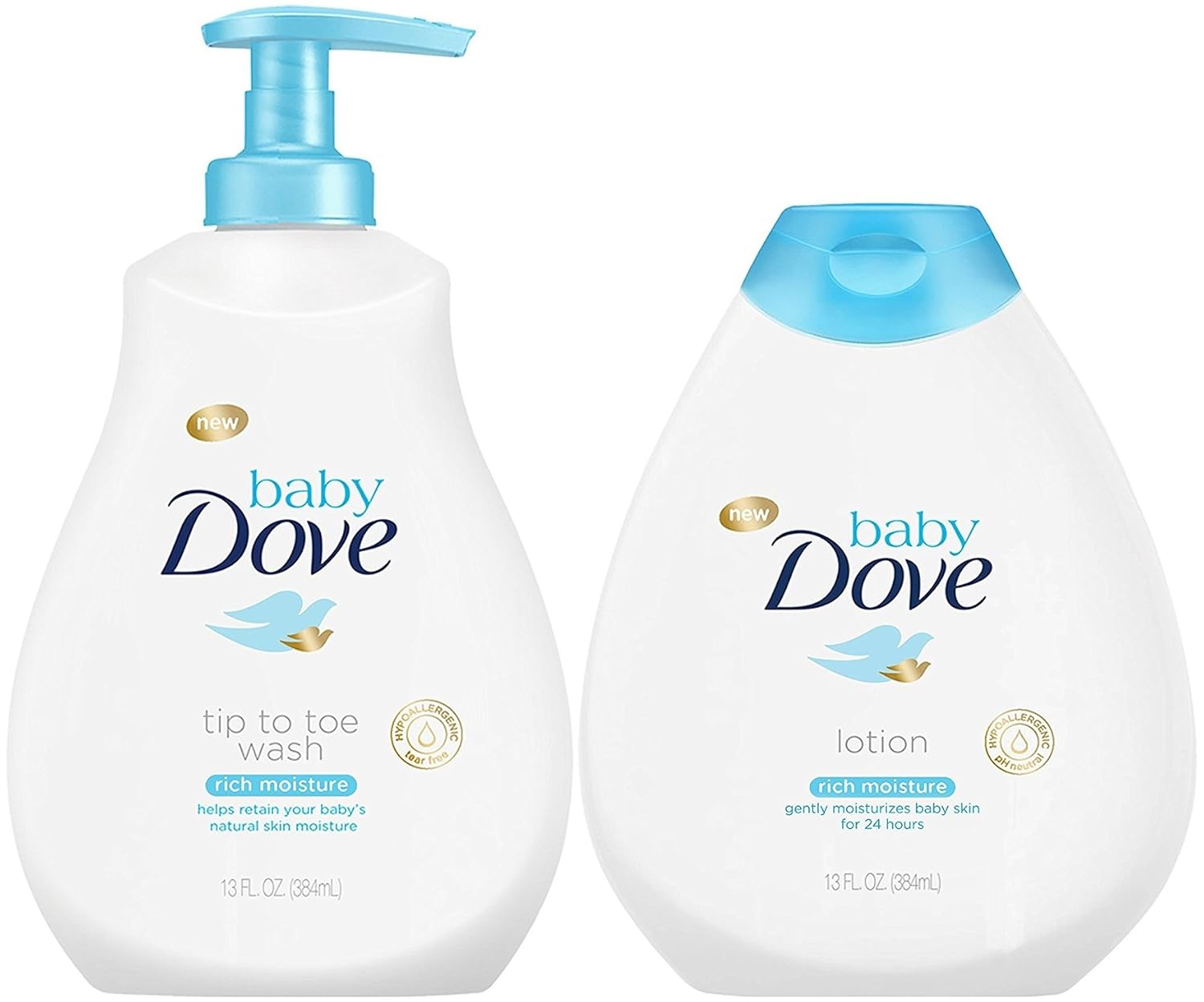Baby Dove Rich Moisture Bundle, Gentle Cleansing & Nourishing Care