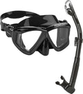 Italian Design Panto-180 Tempered Glass Snorkel Mask Set - Panoramic