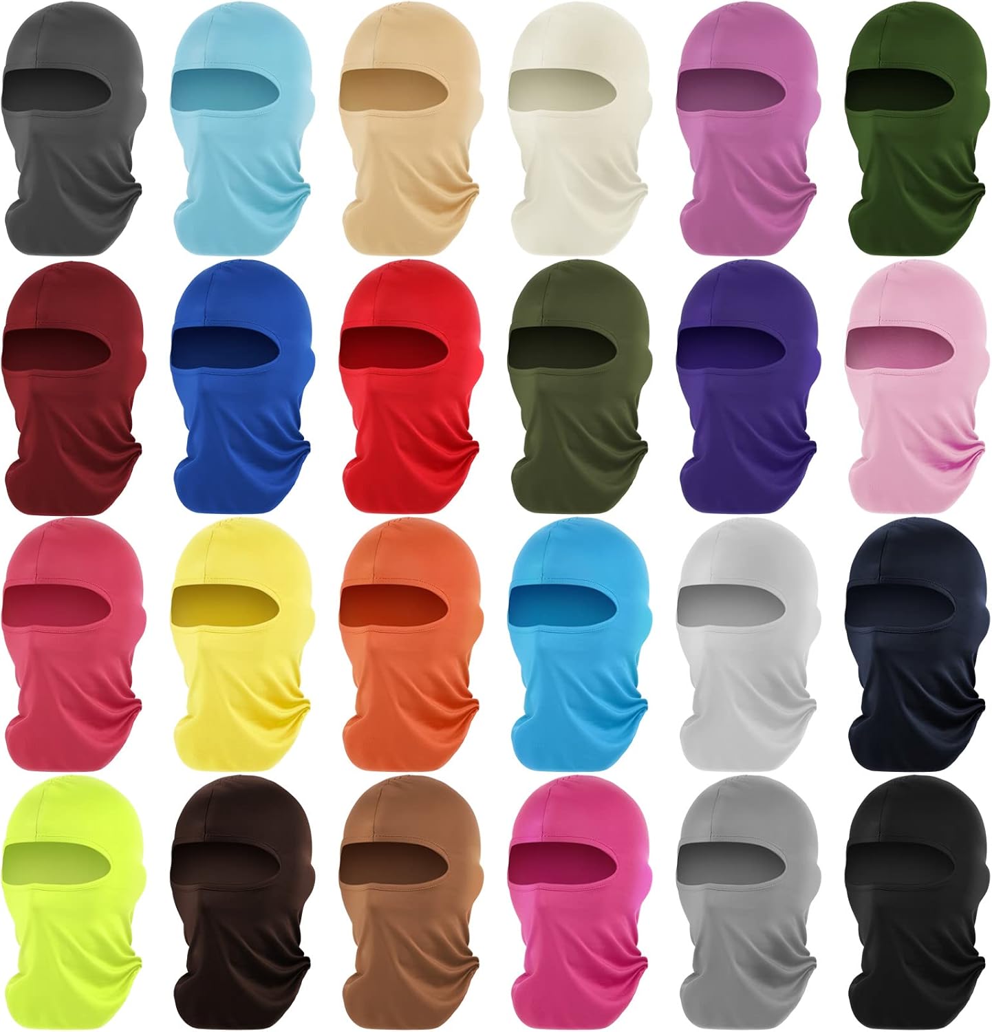 Tarpop Ski Mask Set: 24-Piece Full Face Cover for Ultimate UV Protection