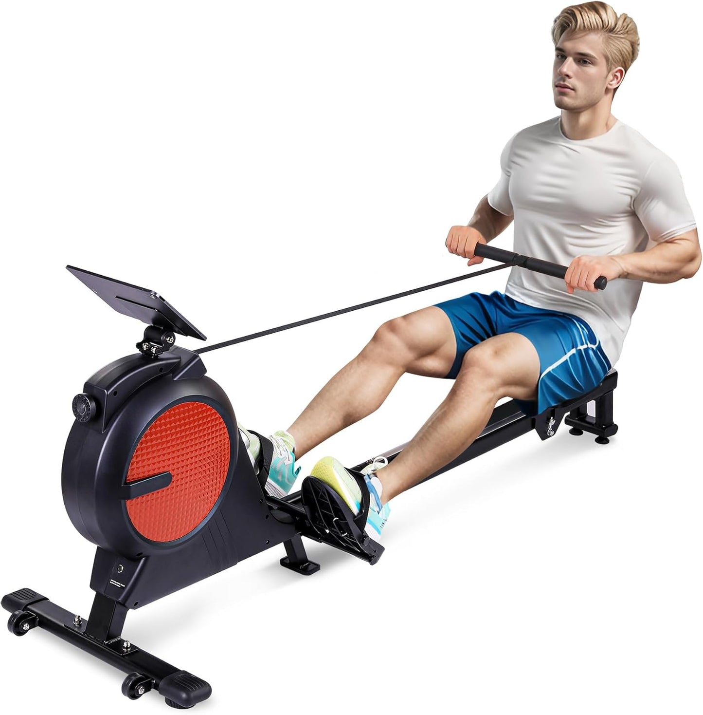 350lb Capacity Magnetic Rowing Machine - Compact & Foldable