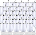 40 Pack Insulated Wine Tumblers 12oz Stainless Stemless Cups - Bulk
