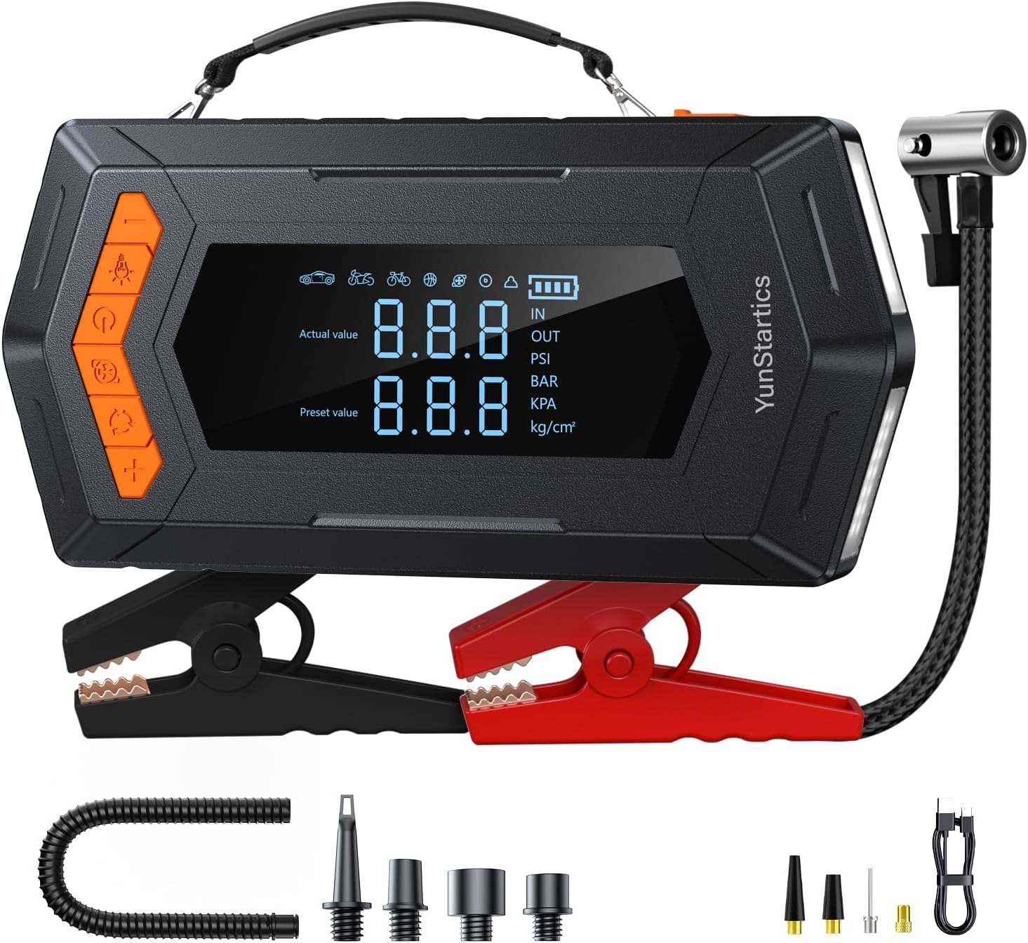 YunStartics 4000A Jump Starter & Air Compressor