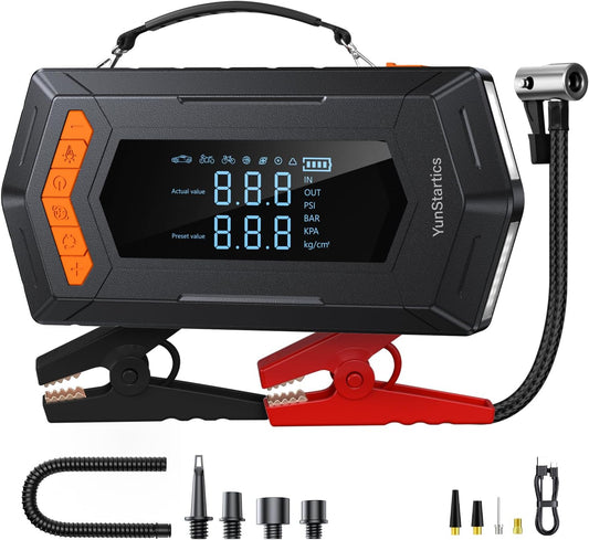 YunStartics 4000A Jump Starter & Air Compressor