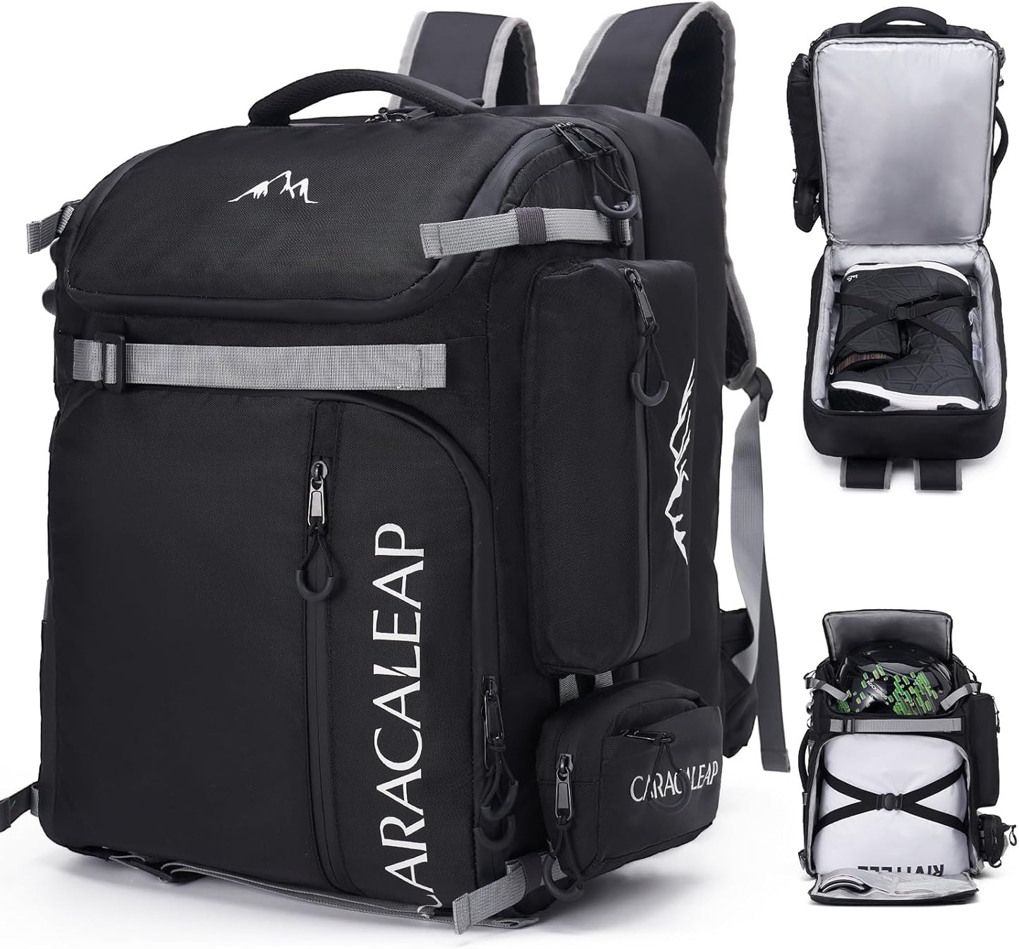 Caracaleap Ski Backpack: 61L Waterproof Protection