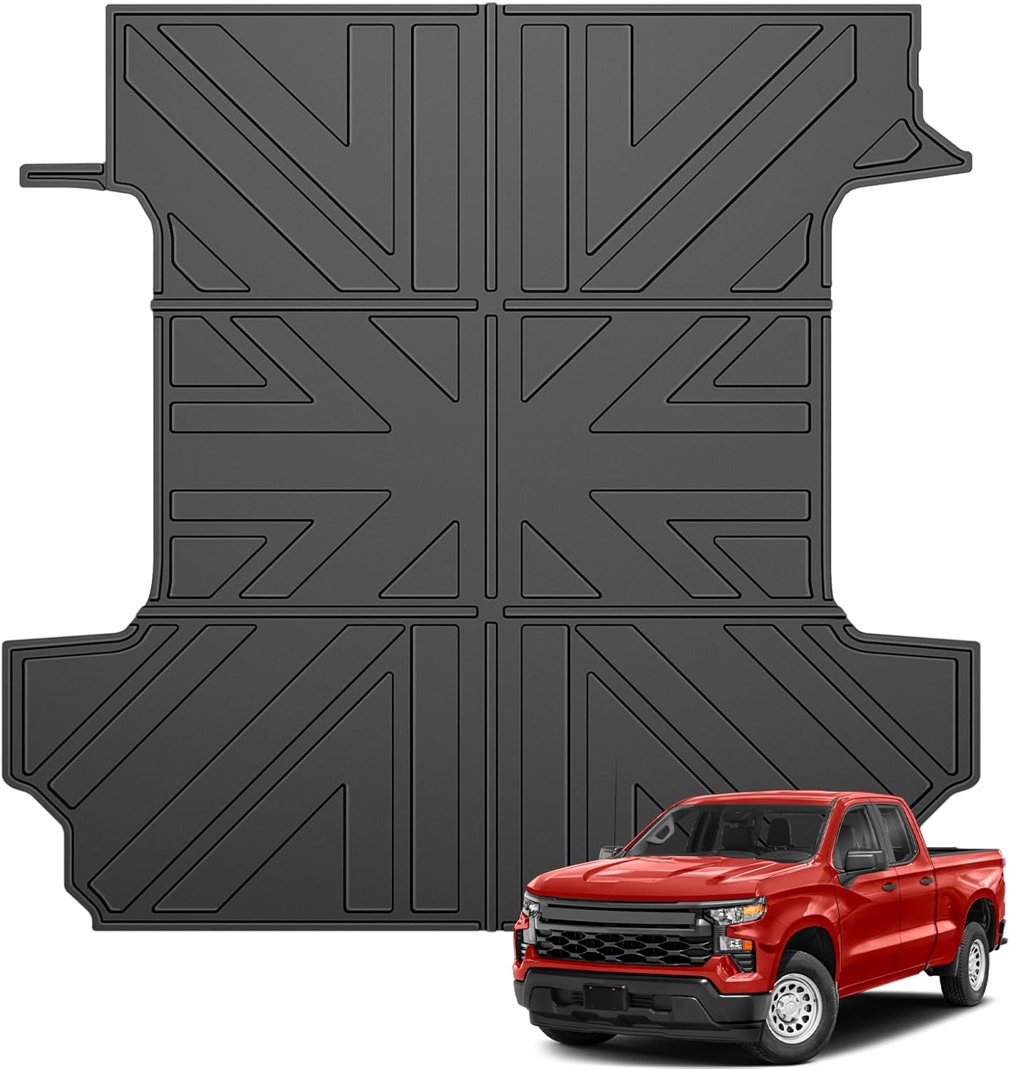 Truck Bed Mat for 2019-2025 Chevy Silverado 5.8FT Crew Cab