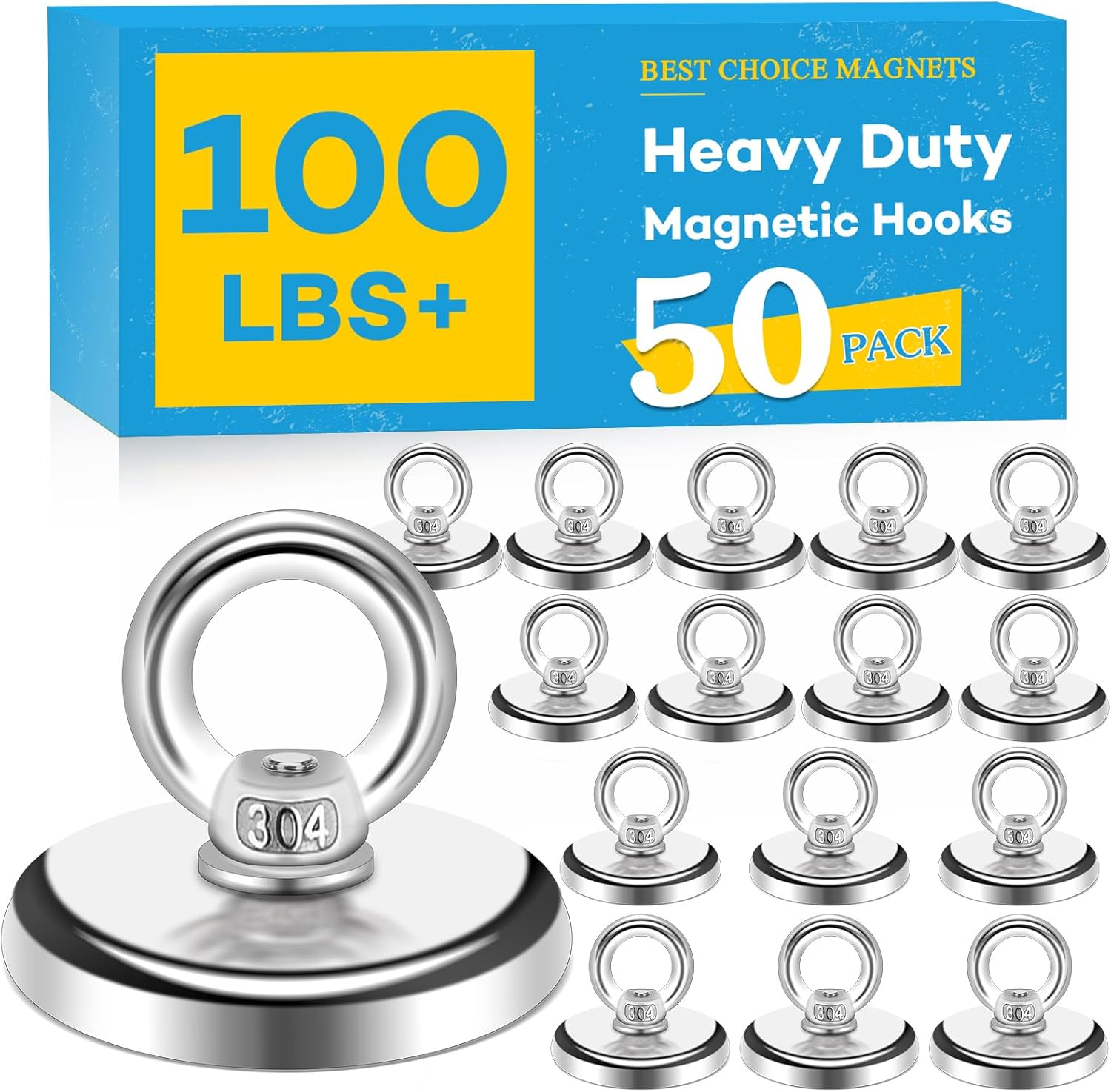 Heavy Duty Magnetic Hooks for Home, Kitchen, and Office Use