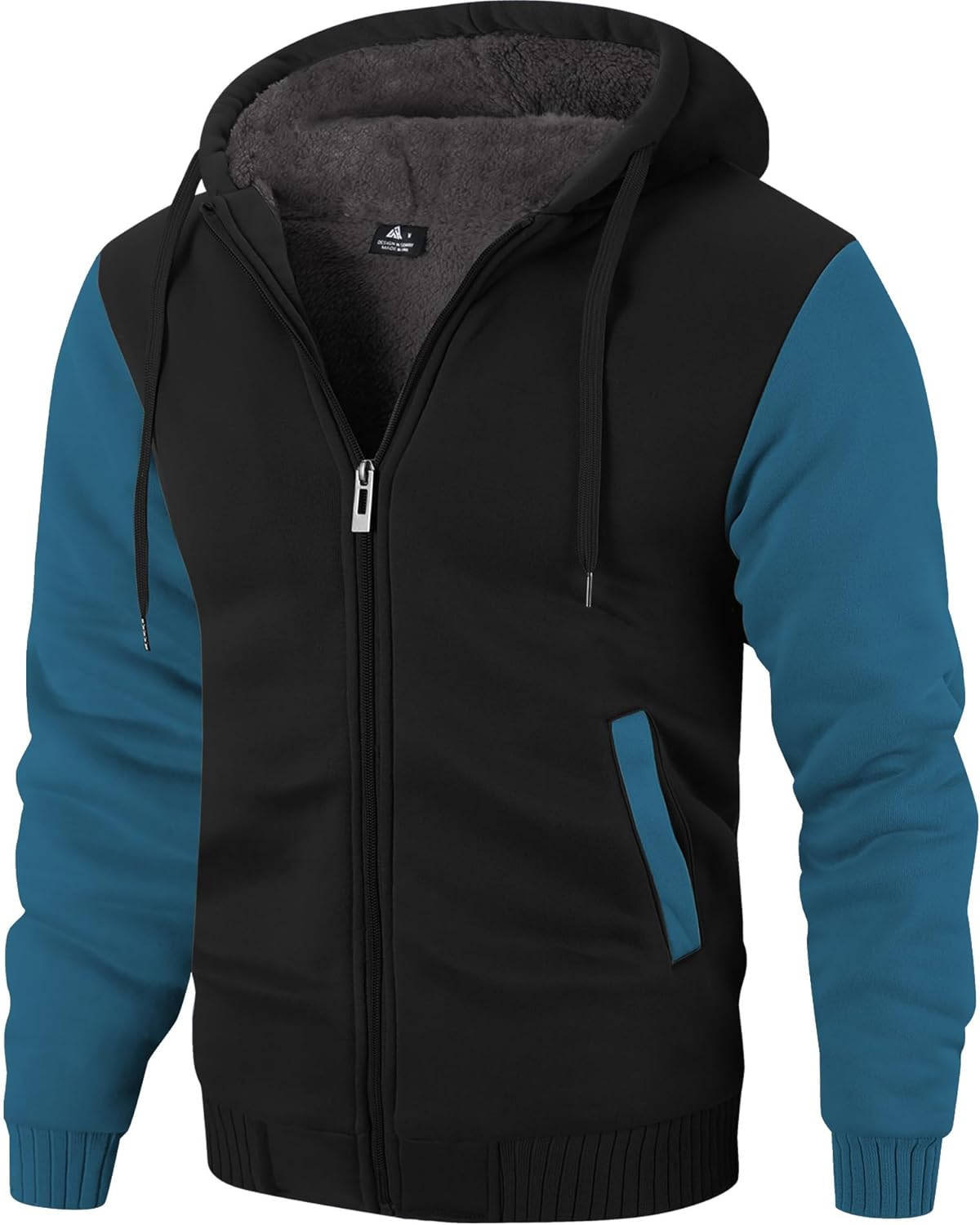 ZITY Men's Zip Up Hoodie Heavyweight Winter Sweatshirt Jacket
