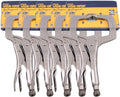 IRWIN Vise Grip 11R 11ft C Clamp Locking Pliers 5 Pack - Wide Jaw