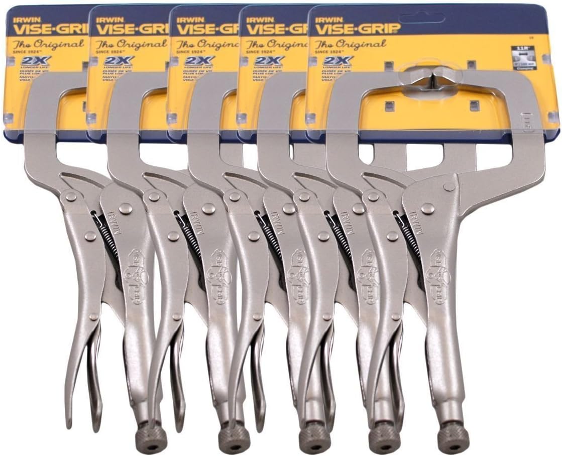 IRWIN Vise Grip 11R C Clamp Locking Pliers for Versatile Clamping