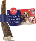Elk Antlers for Dogs Medium 5in - Long Lasting Chew for Aggressive
