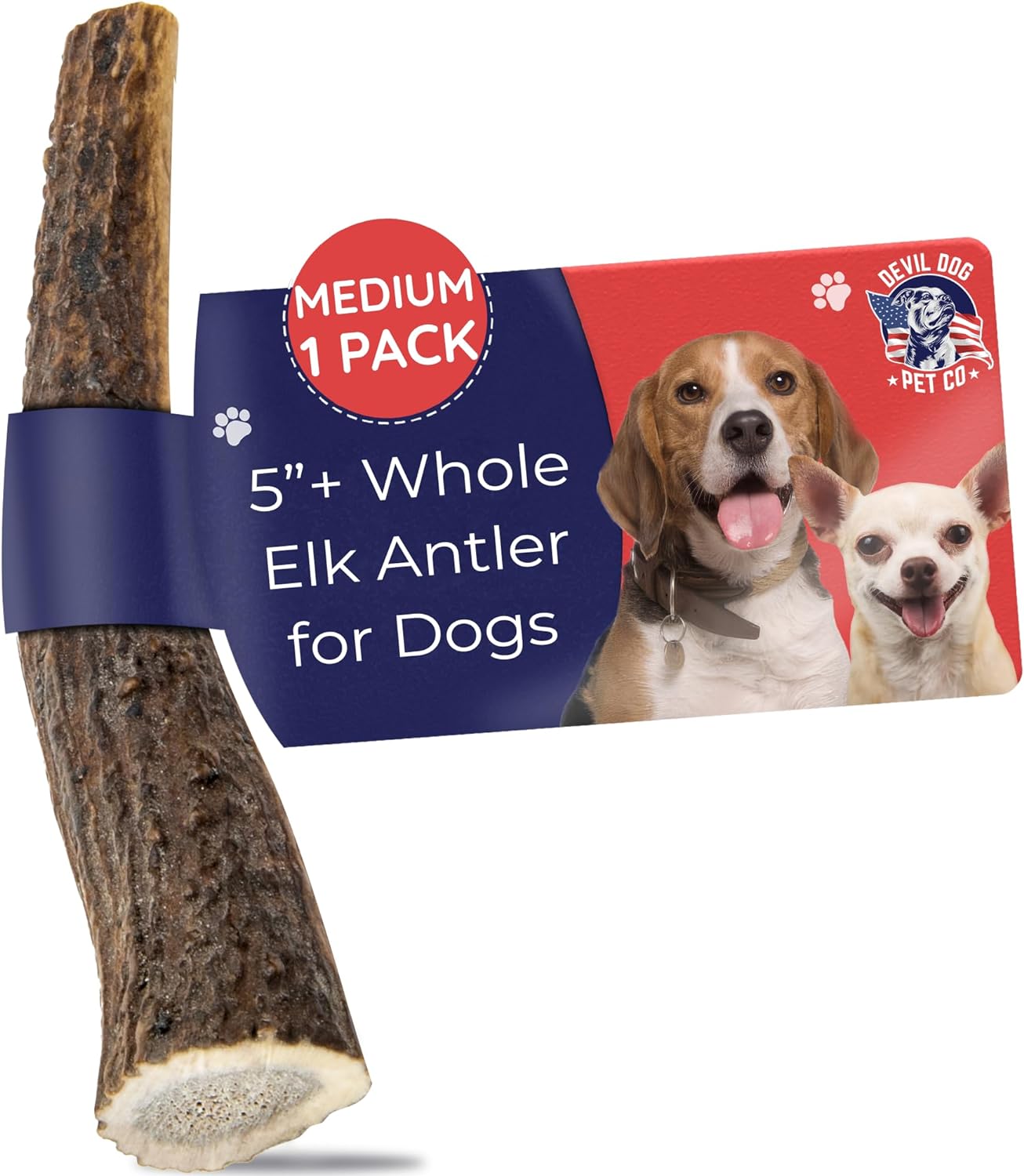 USA Grade A Elk Antler Dog Chew - Long Lasting