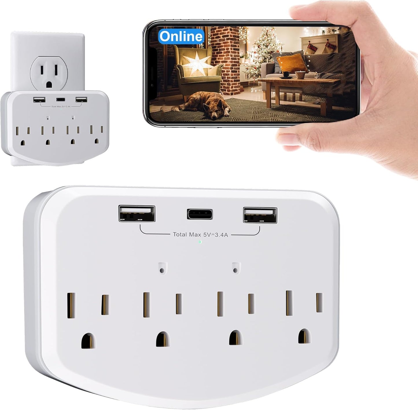 1080P Wireless Mini Security Wall Outlet Camera for Home Safety
