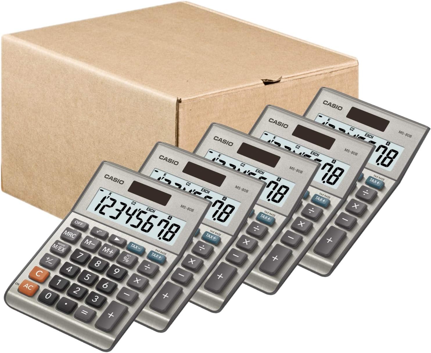 Casio MS-80B Desktop Calculator 5 Pack for Everyday Use
