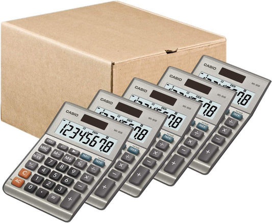 Casio MS-80B Desktop Calculator 5 Pack for Everyday Use
