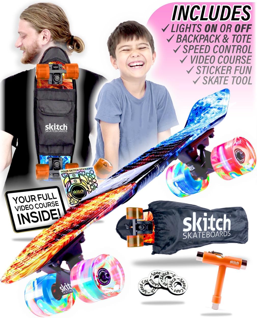 Premium Skateboard Gift Set for Kids, Teens and Adults
