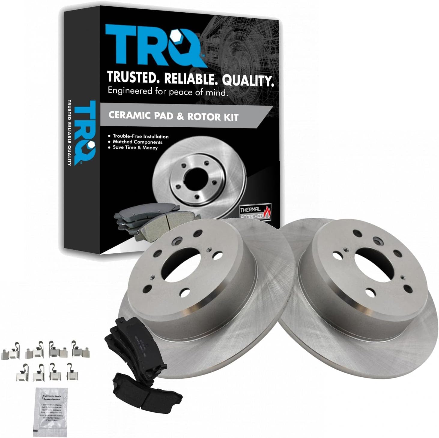 TRQ Rear Brake Pad & Rotor Kit for Lexus ES300 and Toyota Camry