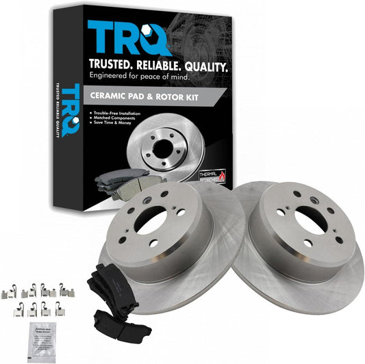 TRQ Rear Brake Pad & Rotor Kit for Lexus ES300 and Toyota Camry