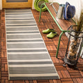 SAFAVIEH Courtyard Runner Rug 2ft3ft x 10ft Grey & Bone - Durable