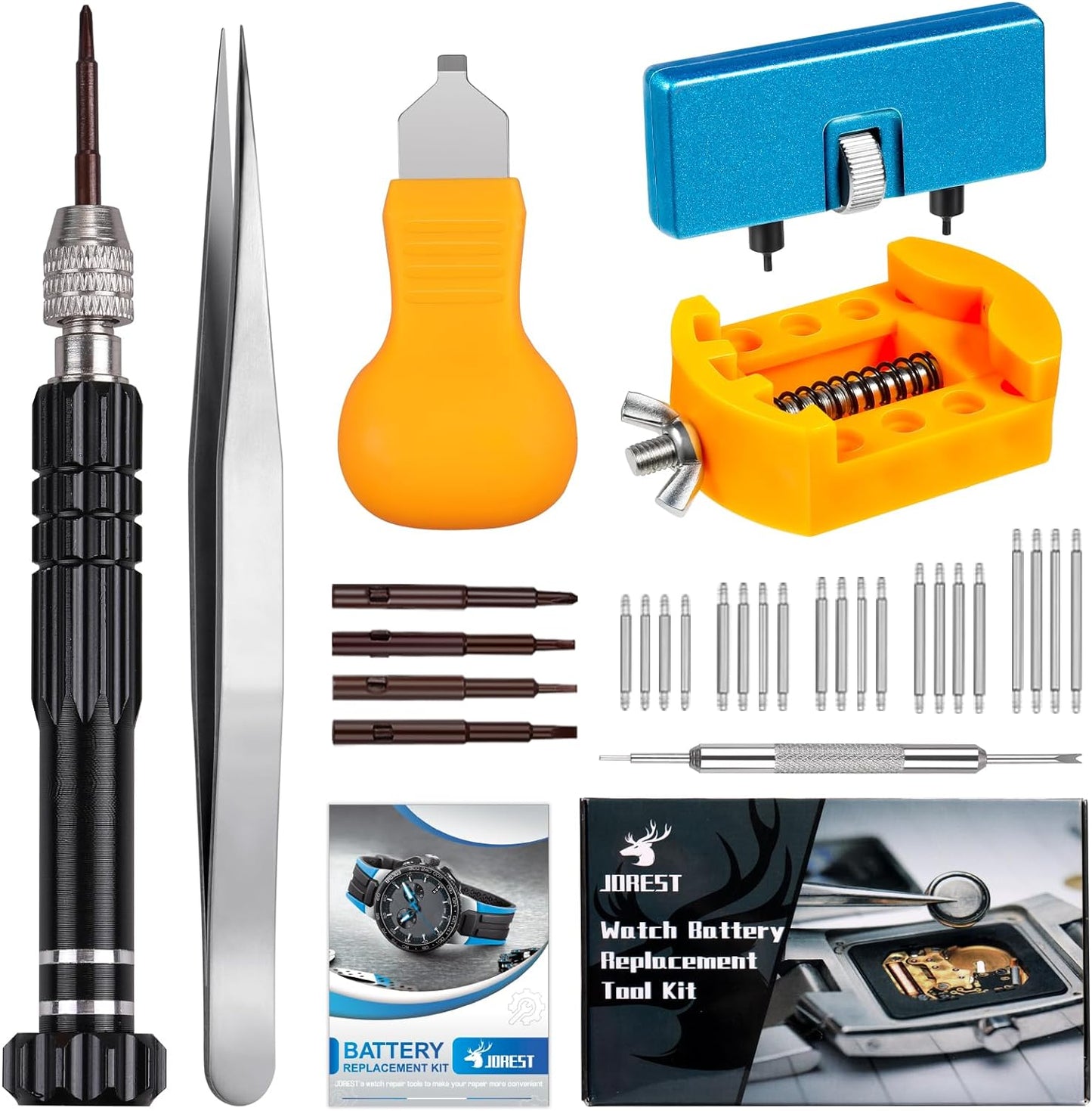 JOREST Watch Repair Kit - 7 Tools in 1!