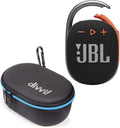 JBL Clip 4 Black/Orange Portable Bluetooth Speaker Bundle with Case