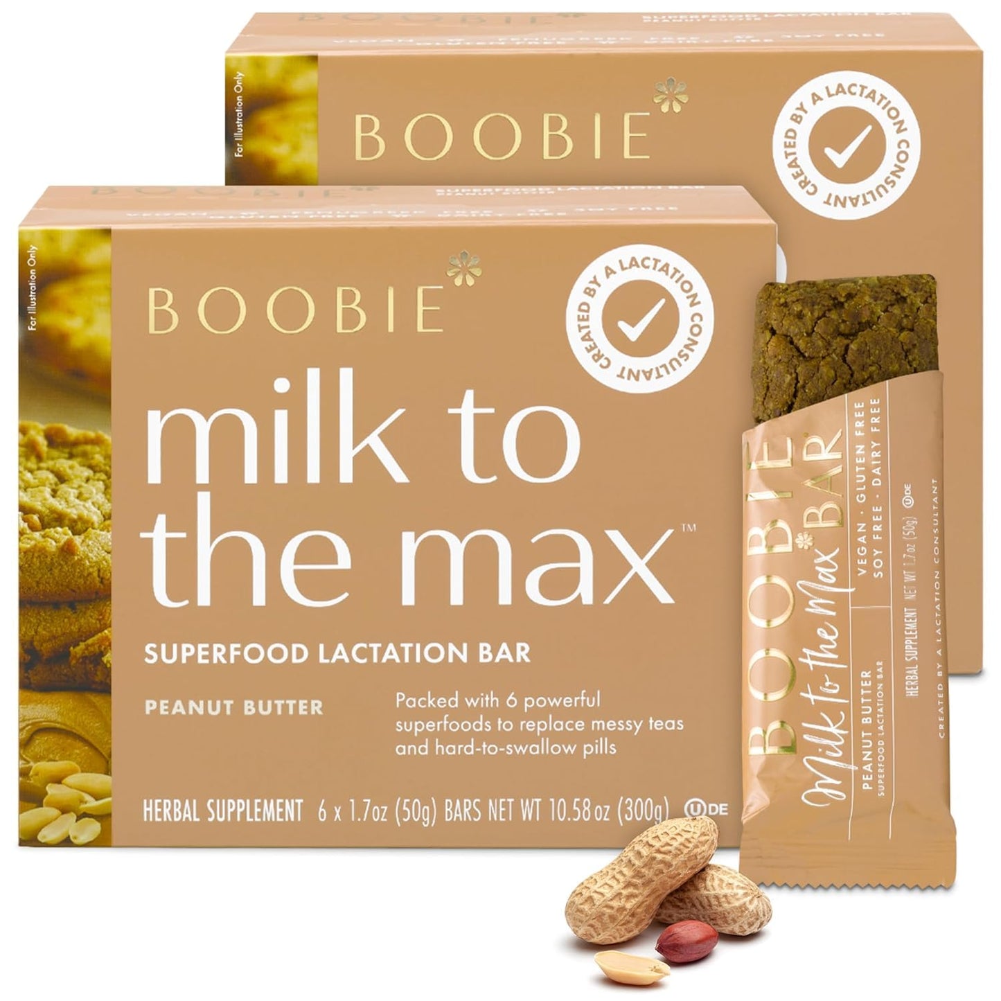 Milk to the Max Lactation Bars for Breastfeeding Moms - 12 Bars