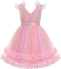 Lilac Butterfly Toddler Sparkle Tulle Dress for Girls - Birthday
