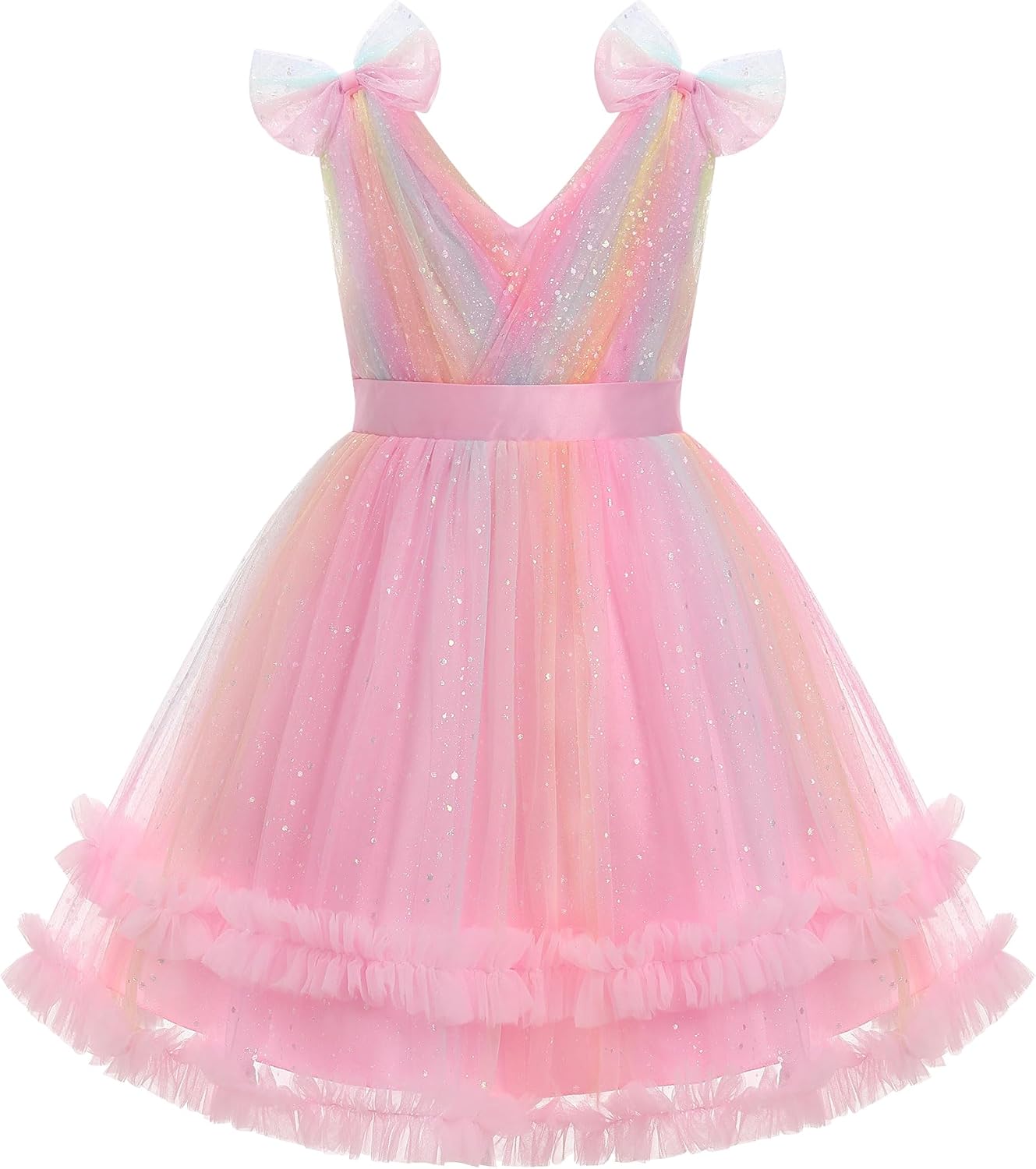 Toddler Girls Butterfly Dress with Sparkle Sequins Tulle Design
