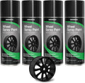 Aluminum Wheel Spray Paint Semi-gloss Black - 4 Can Kit