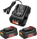 20V Max Battery Replacement 2-Pack with Charger - Long Runtime