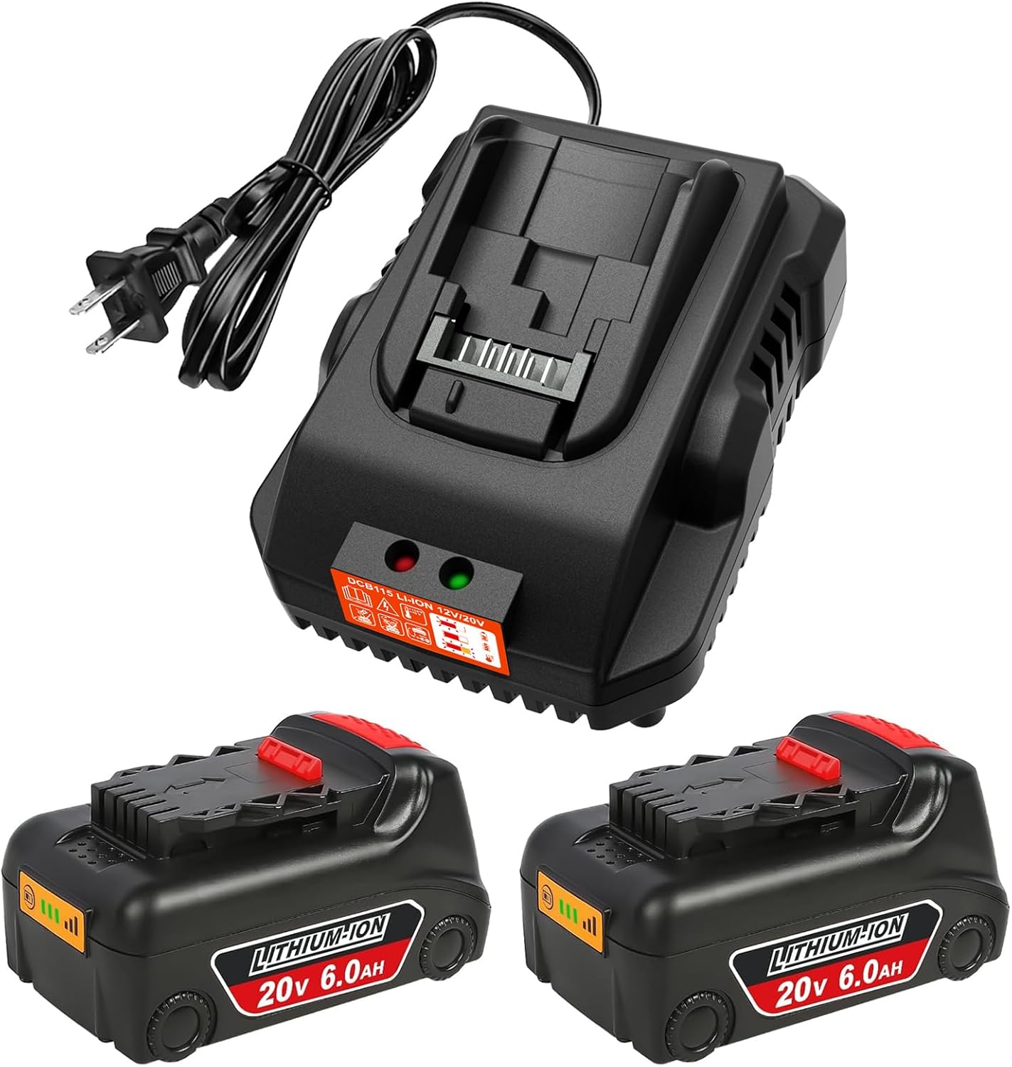 20V Max Battery Replacement 2-Pack for DeWalt Tools - High Capacity
