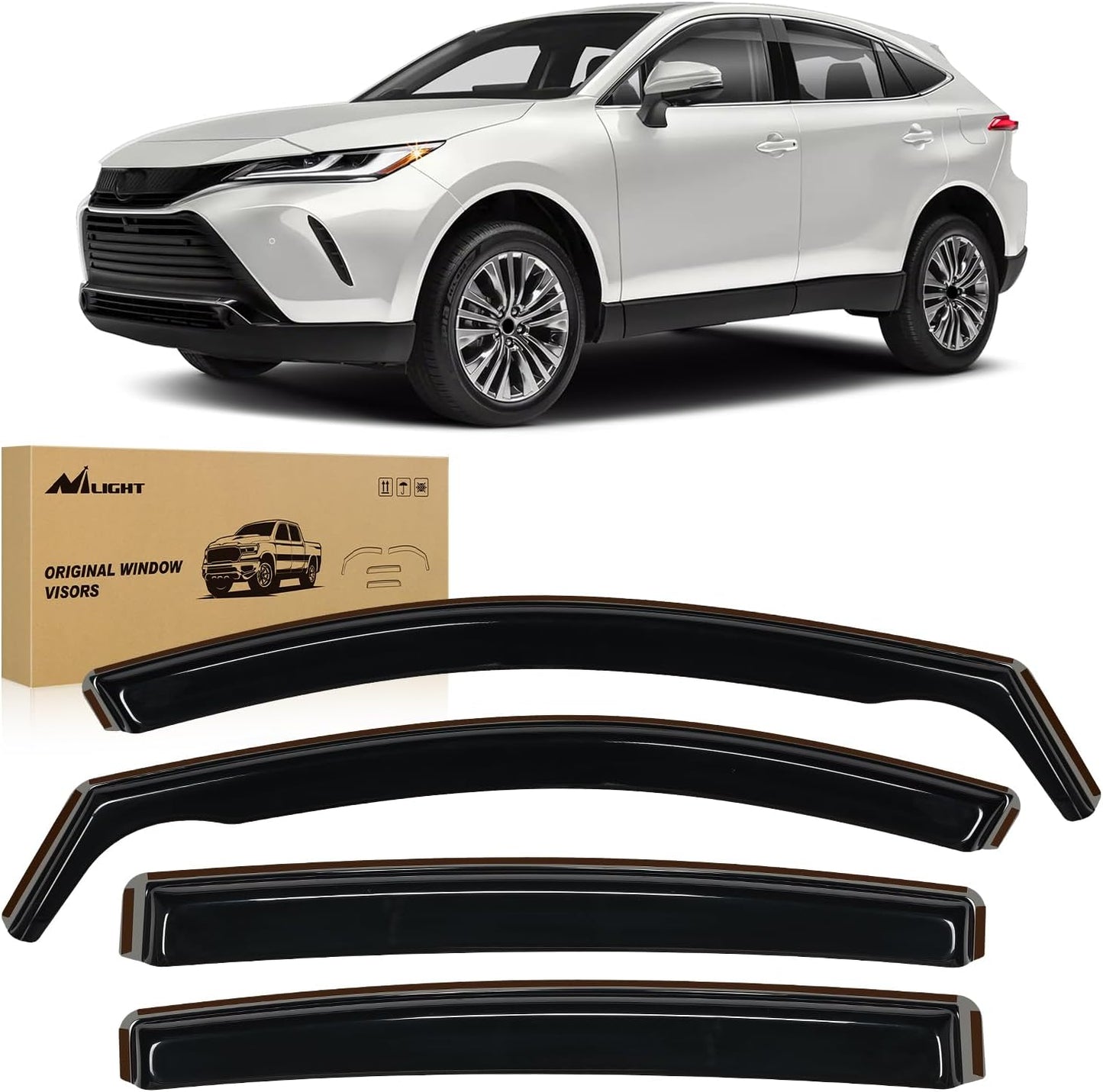 Nilight Vent Window Visors for Toyota Venza 2021 2025 - 4PCS