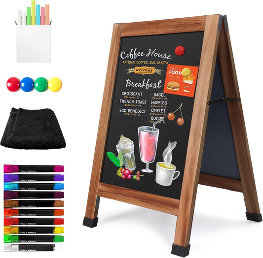 SELEAD Magnetic A-Frame Chalkboard Sign for Business & Events