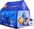 Space Rocket Ship Kids Tent with Mat and Star Lights - Cozy Playhouse