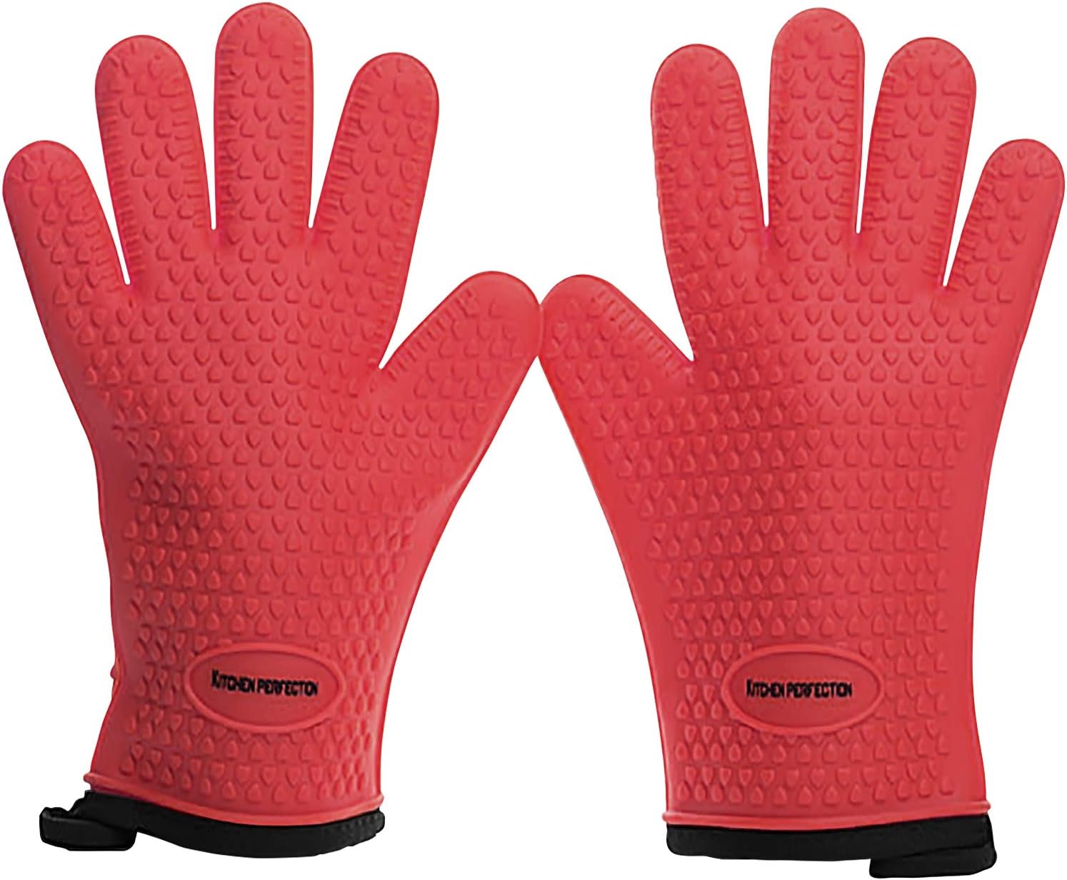 Extreme Heat Resistant Silicone Smoker Oven Gloves for BBQ