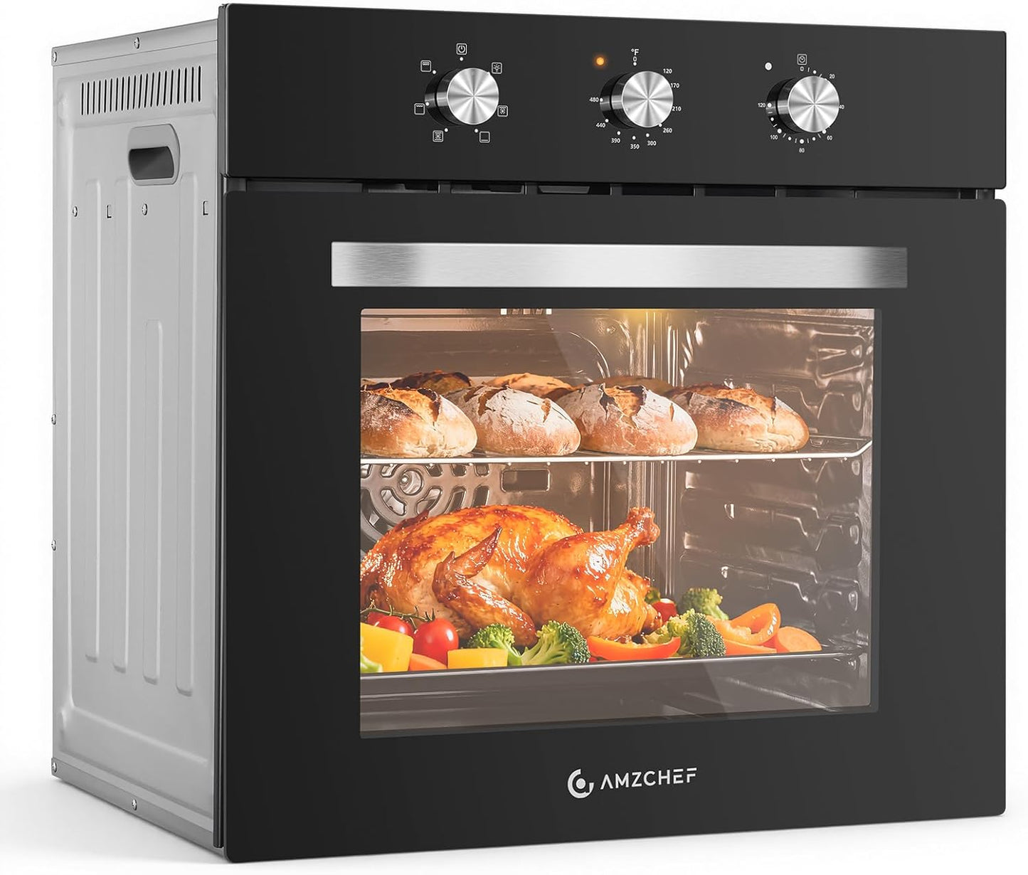 24 Inch Electric Wall Oven with 6 Cooking Modes and Convection