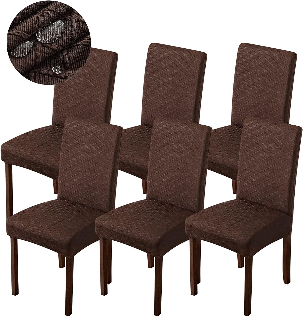 Genina Waterproof Chair Covers for Dining Room and Kitchen Use