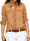 Stylish Women's Denim Shirt by Vetinee with Button Closure
